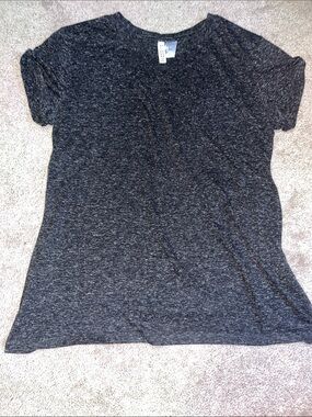 H&M V-Neck Short Sleeve Women’s Top - Charcoal